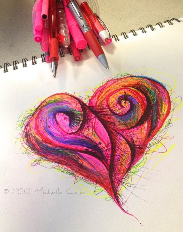 Love is in my heART - 9x12 Print with 11x14 Mat board