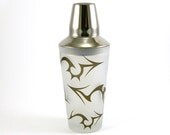 Etched Glass Cocktail Shaker with Tribal Arrows design - 16 oz - Custom Painted