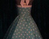 RESERVED Sky Blue Pin-Up Retro Swing Dress