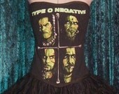 RESERVED Custom Type-O-Negative Band Shirt Corset