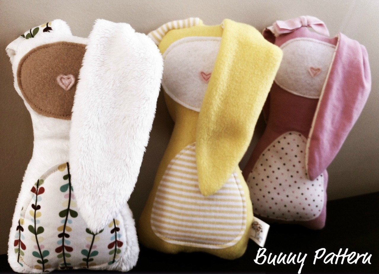 Bunny Sewing Pattern- Plush Toy Bunny Pattern -PDF