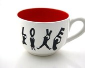 Extra large mug soup mug filled with love Great get well soon gift