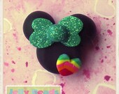St. Pattys Minnie Mouse bead/charm/bow center