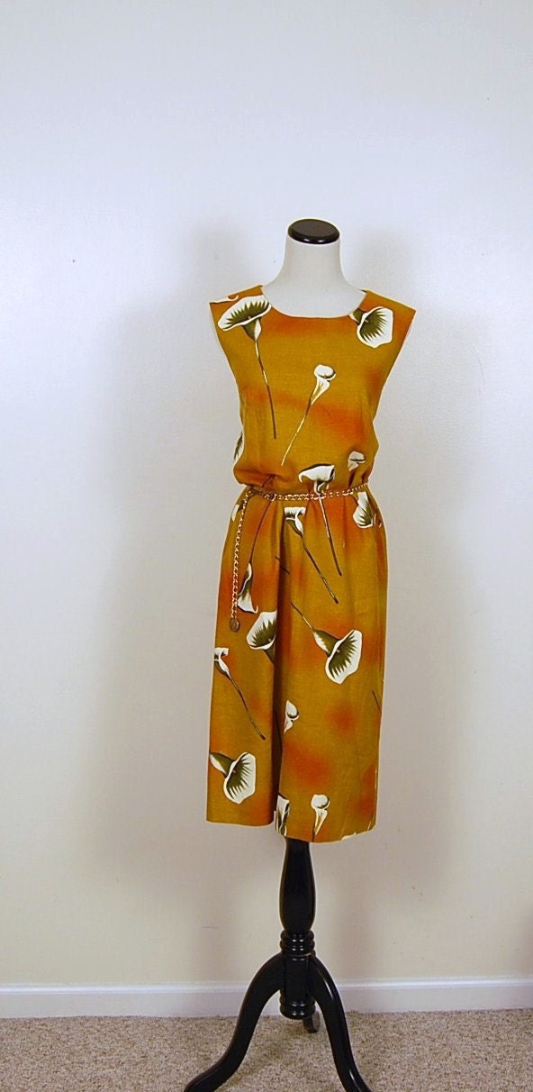 Vintage Calla Lily Dress