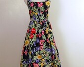 Vintage Dress Bombshell Midnight Garden