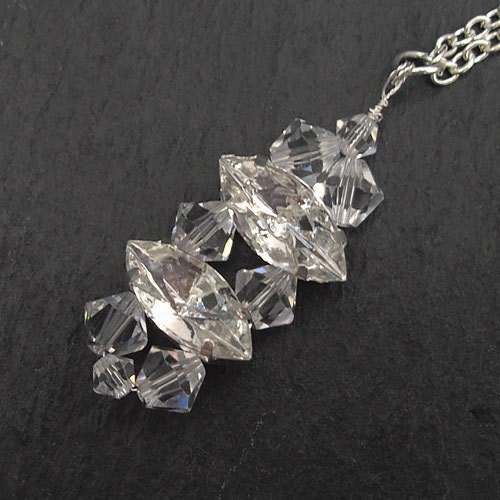 Wedding Necklace, Rhinestone and Swarovski crystal - Bridal, Bridesmaids
