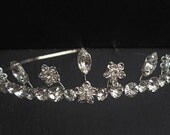 Rhinestone Tiara - Wedding, Bridal, Silver Diamante/ Rhinestone