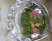 Sweet Charlet Pendant Unakite in Sterling Silver Sculpture