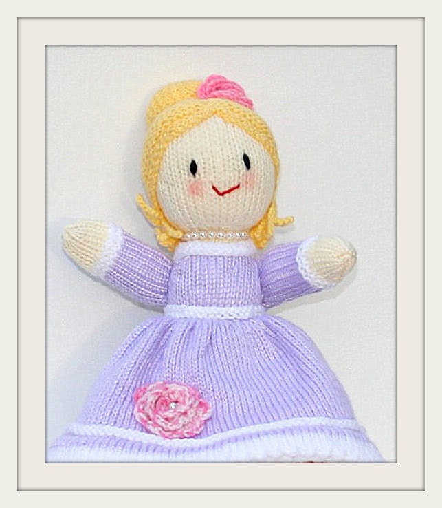 Day or Evening Doll, Topsy Turvey Doll, Hand Knit Toy, Encourages Imaginative Play, Two Dolls for the Price of One, Ready to Ship