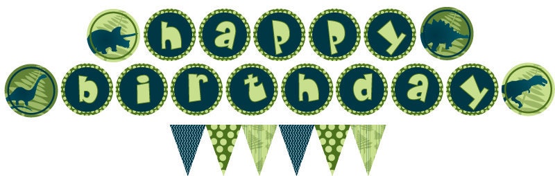 Dinosaur Birthday Party Banner