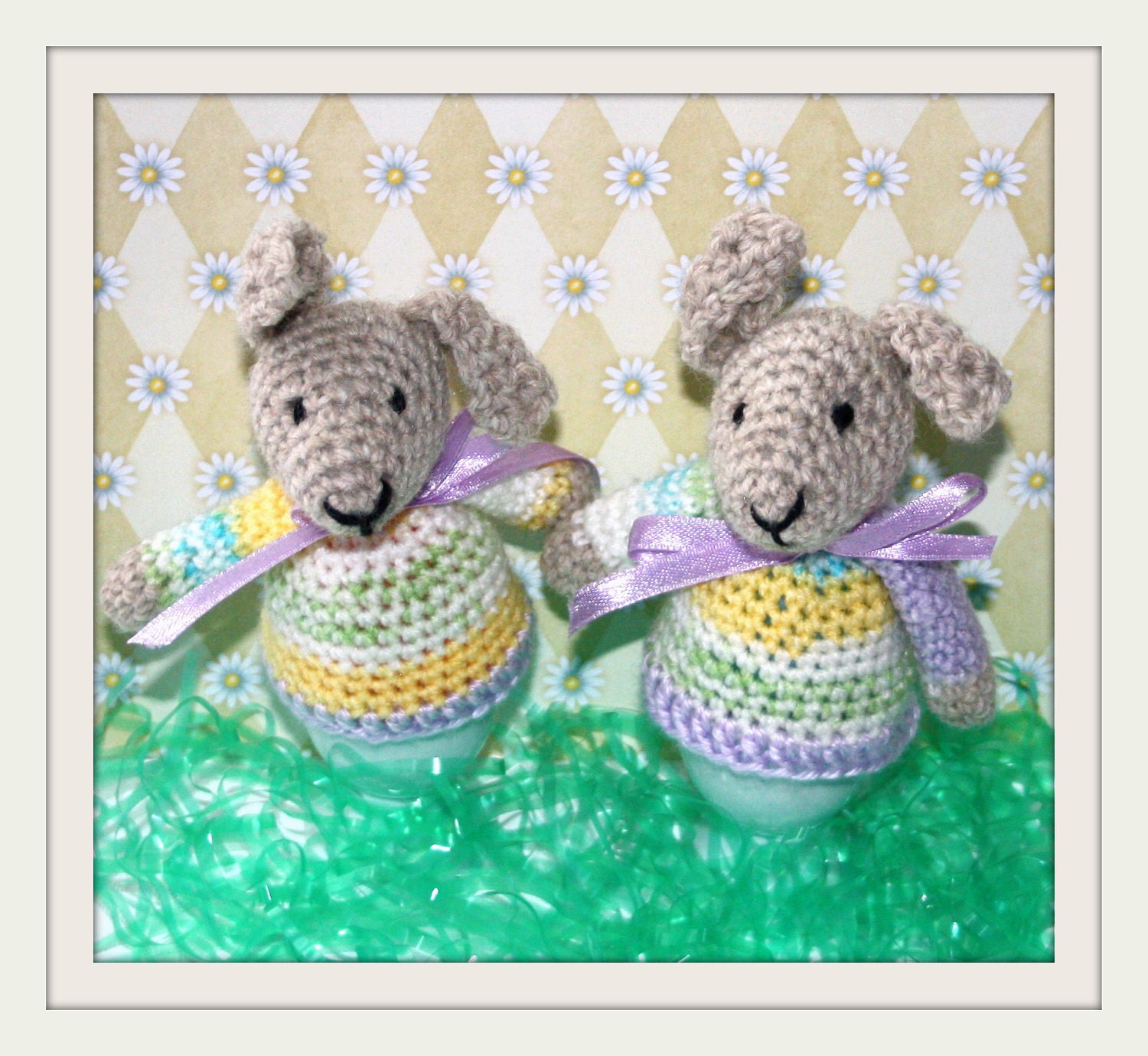 Egg Cozies, Free Shipping for Limited Time, Set of Two, Easter Decoration, Hand Crocheted, Choice of Colors, Ready to Ship