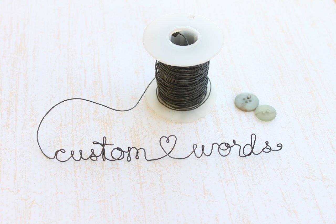 Custom Wire Words, Personalized Wire Words, Rustic Wire Words, Scrapbooking Wire words - kraze4paper