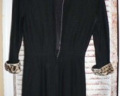 Vintage Vera Maxwell Origianl Black Wool Dress