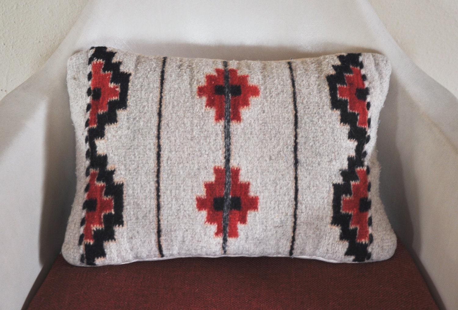 Vintage Native American Print Pillow