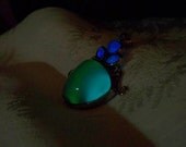 Amulet of Light and Luck - Magical Glow in the Dark Pendant - Multi Colored Glowing Chalcedony