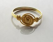 Gold Plated Love Knot Wire Ring