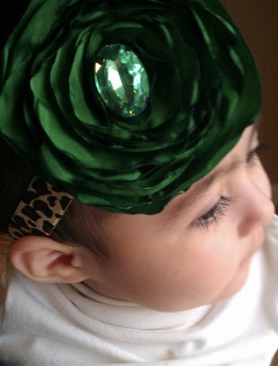 St. Patrick's Day Green Flower Headband