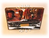 Wooden Block Shelf Sitter Wall Hanging 4x6 inch Handmade Decoration Muscle Car 1971 Boss 351 Mustang Collage Mixed Media Art