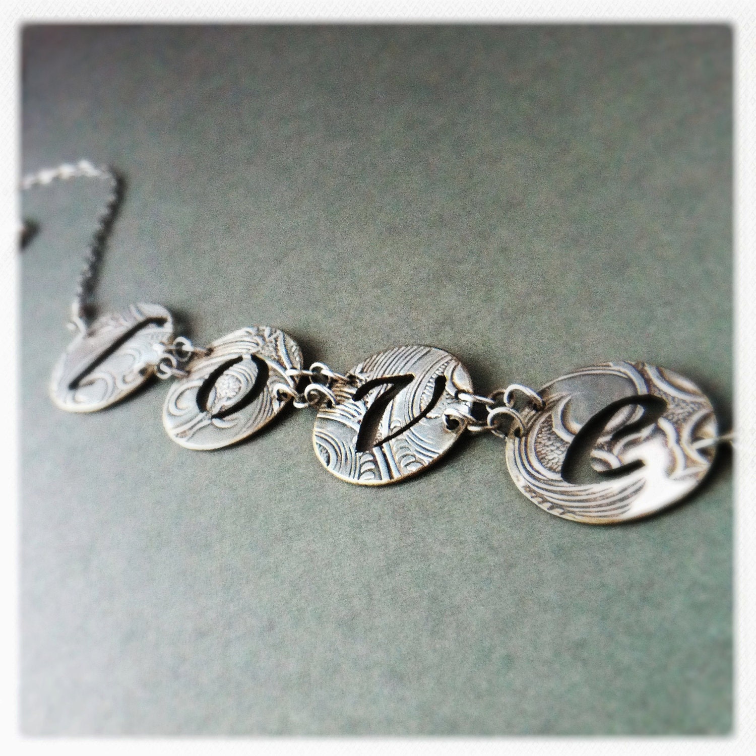 Love Necklace By Roia O'Brien - Valentine's Day - Handmade Jewelry -  Eco Friendly - Repurposed Metal