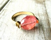 Ten Thousand Days Pink Tourmaline Gemstone 14kt Gold Filled Ring
