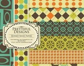 SALE 30% OFF Digital Paper Pack for Personal or Commercial Use - Monkey Kisses