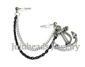 Anchor Double Piercing Earring