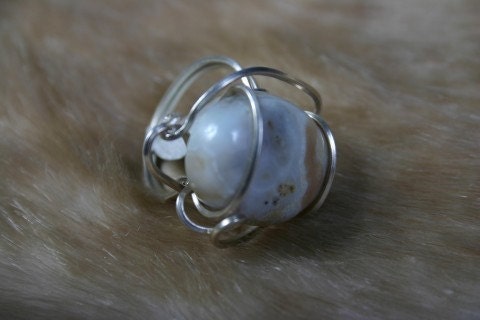Ring  Sz 8 in Stering Silver Wire