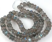 Flashy Madagascar LABRADORITE rondelles  7mm smooth rondelle beads -  8 inch strand