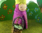 Phlox Purple Princess Doll With Basket - Waldorf Inspired