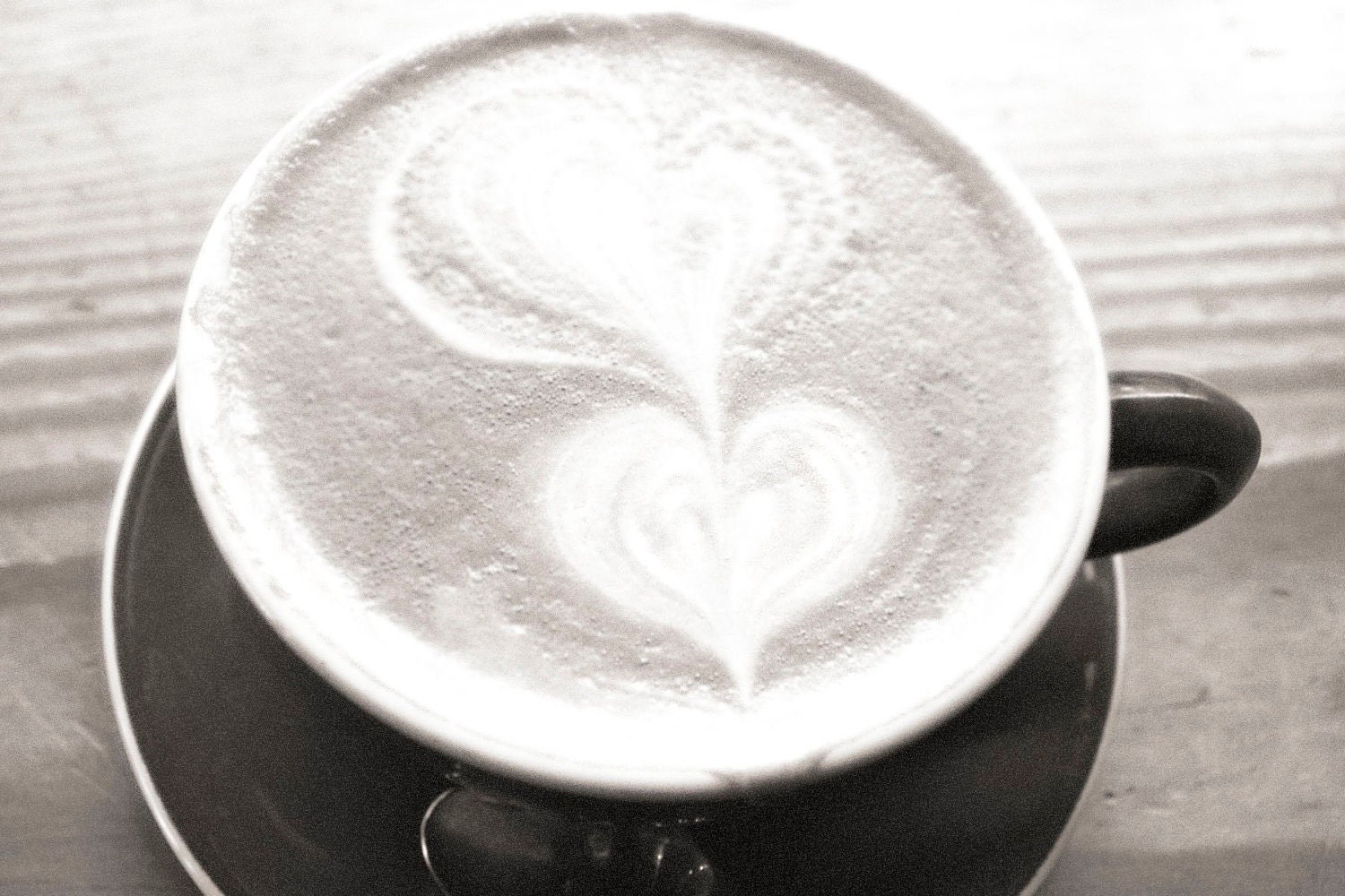 Coffee Heart Dreamy 4x6 Photography Greeting Card - LTphotographs Coffee Heart Dreamy 4x6 Photography Greeting Card - LTphotographs