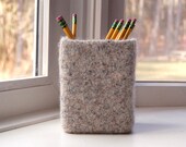 felted wool glass vase pencil holder