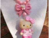 Hello Kitty Kawaii Necklace Happy Birthday Hello Kitty Lolita Whimsical Pink