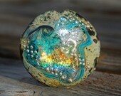 Wish - 1 Dichroic Lampwork Focal Bead - K O Lampwork