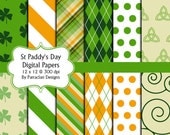 St Patrick's Day Digital Collage Sheet 12 x 12 sheet set Digital Papers