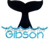 Machine Embroidery Design Applique Whale Tail