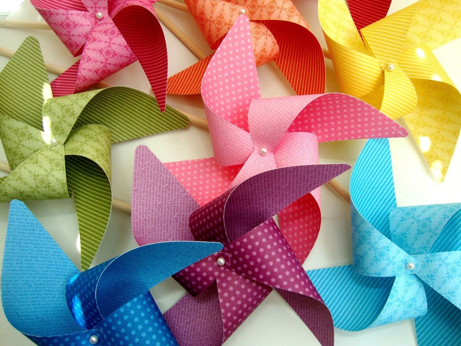 Pinwheels YOU PICK the COLORS set of 8 Large pinwheels Il_170x135