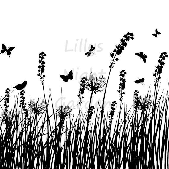 Digi Stamp, Field, Nature, Flowers, Digital Stamp, 'Nature 8'