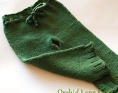 Green Classic Wool Diaper Covers - Custom Knit Longies