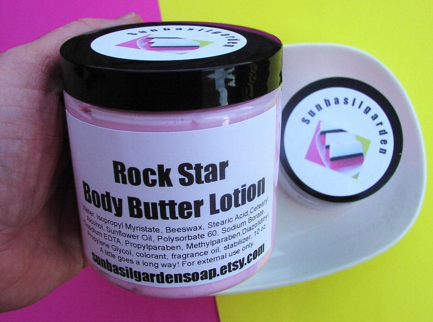 Body Butter Lotion - ROCK STAR - 10 oz. Large Jar - NEW