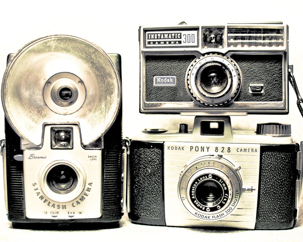 Collection Old Camera 8 x 10 Photography Art Print- Great Gift for the Photographer - TerraVision