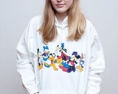 vintage DISNEY top / Mickey Mouse cotton hoodie / L