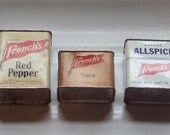 Vintage French's Spice Tins set of 3