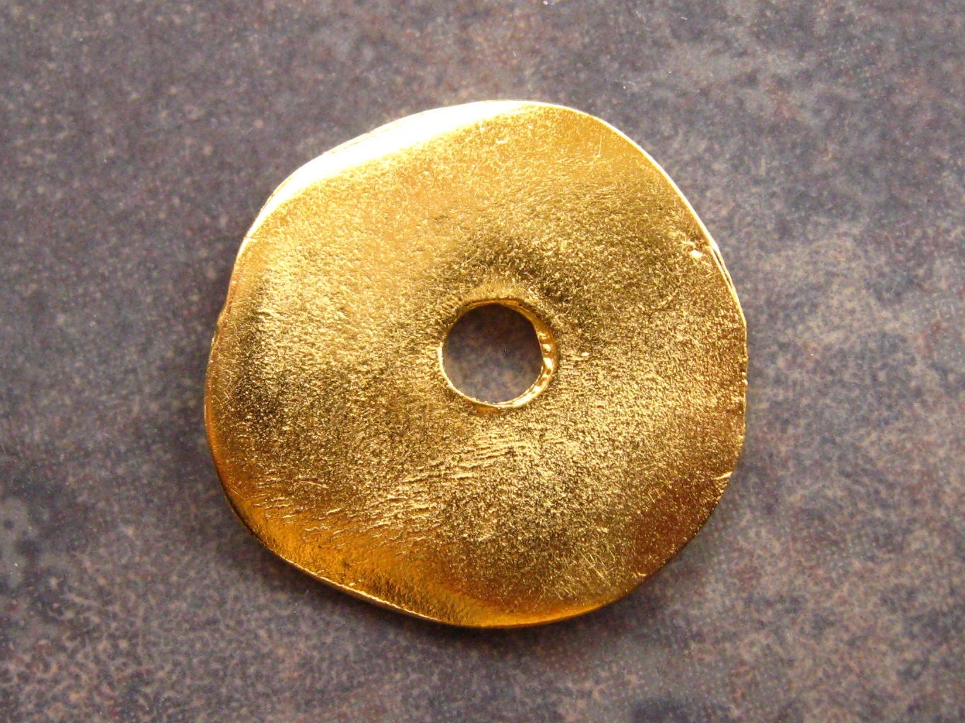 2 Greek Casting GOLD 23mm CORNFLAKE Beads