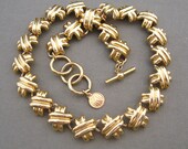 Vintage Anne Klein Chunky Metal Necklace