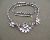 Vintage Rhinestones Centerpiece Necklace