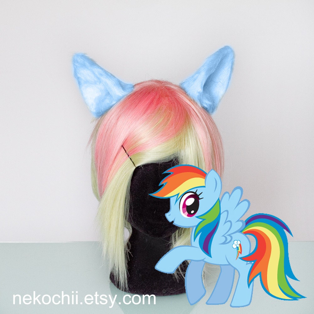 Rainbowdash cosplay costume pony ears - My little pony friendship is magic - custom colours possible
