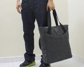 SIGNOR in Dark Gray - Tote / Double Straps Shoulder Bag