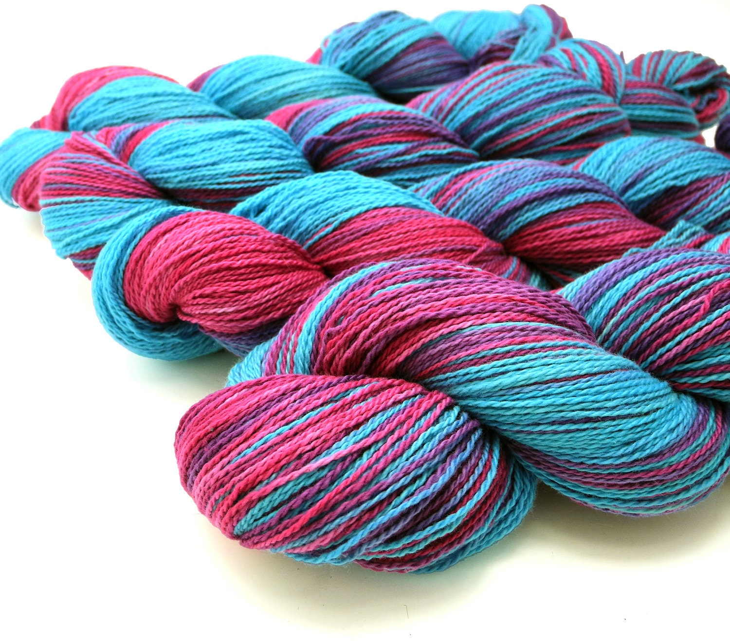 CM -- Hand Dyed Cotton Warp Yarn -- handpainted yarn
