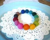 Rainbow felt bracelet