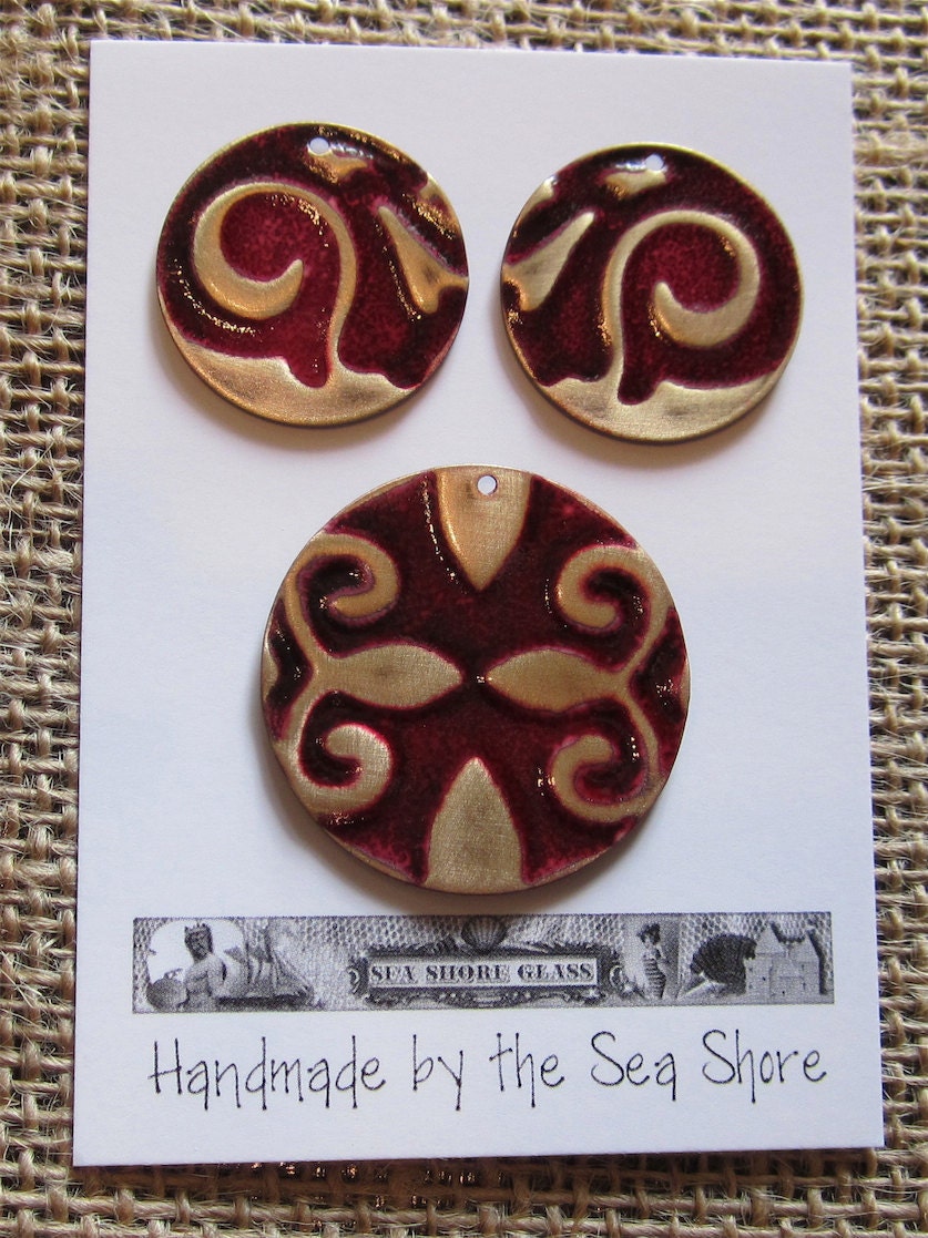 Vintaj Natural Brass altered pendants and charms